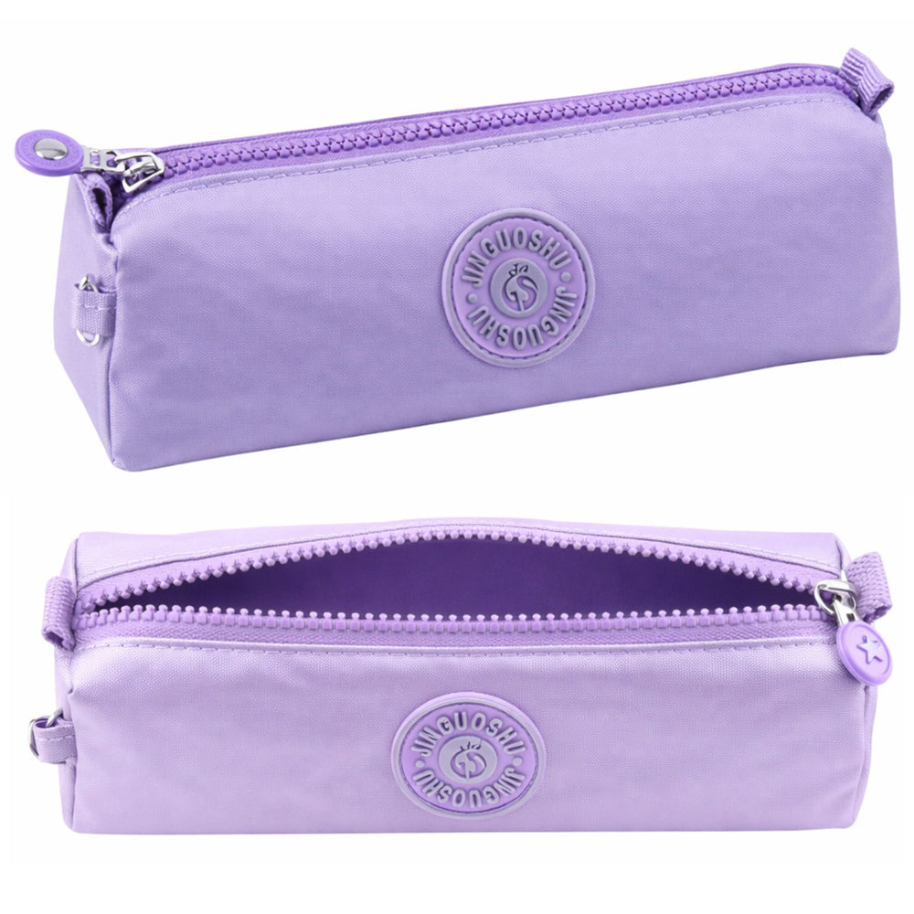 Pencil case for school, organizer, single compartment, violet, 21.5 cm