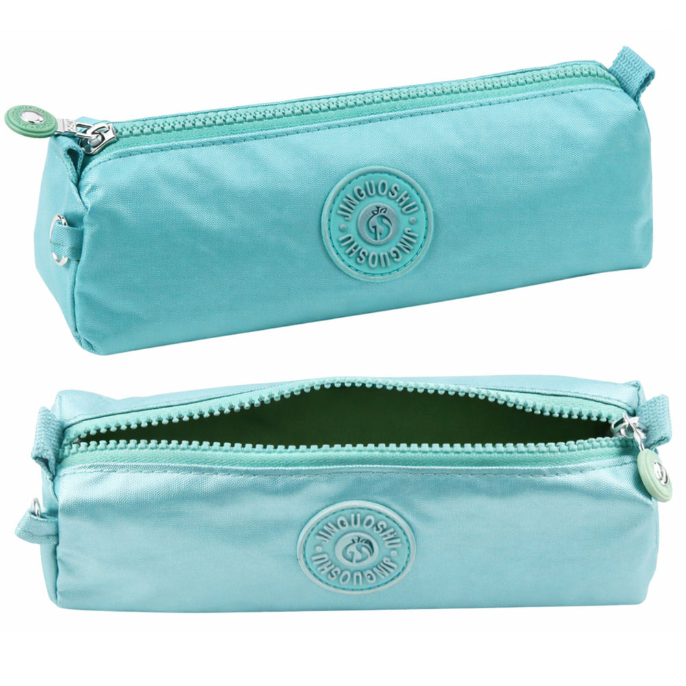 Pencil case for school, single compartment, light green, 21.5 cm