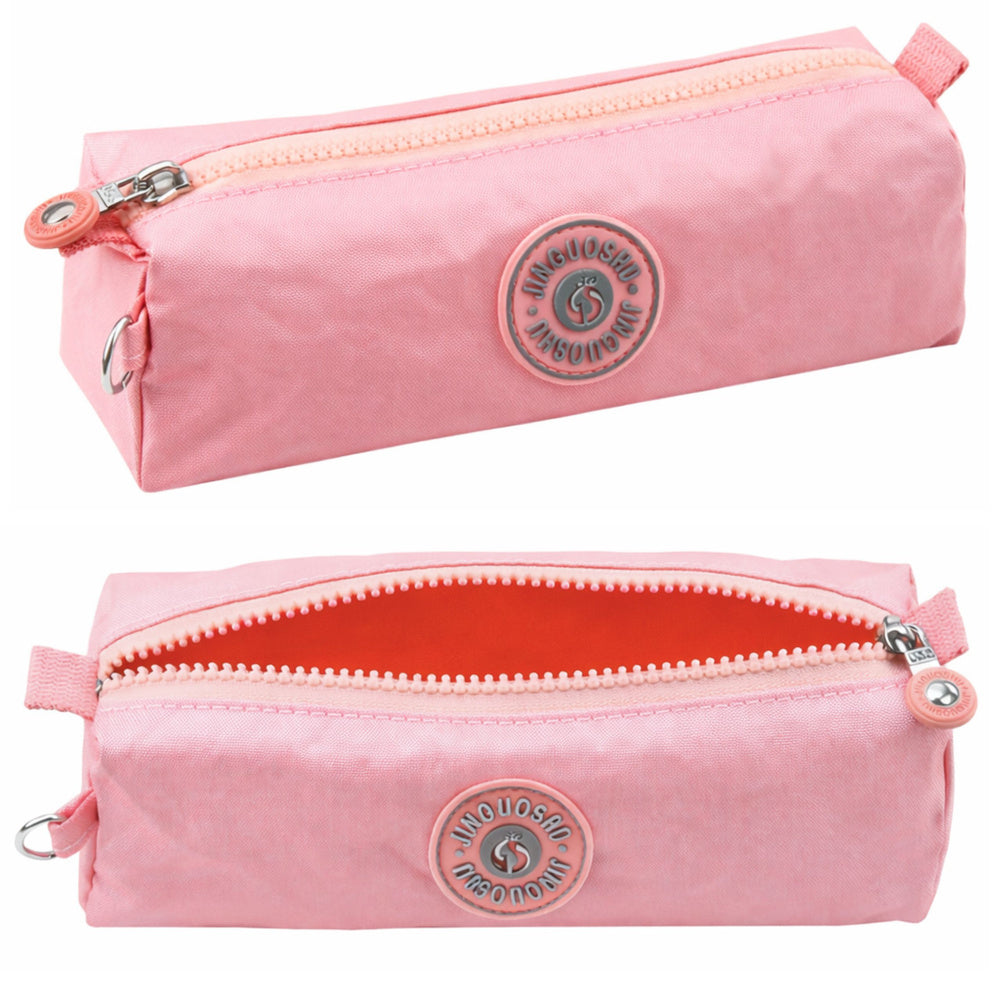 Pencil case for school, single compartment, pink, 21.5 cm
