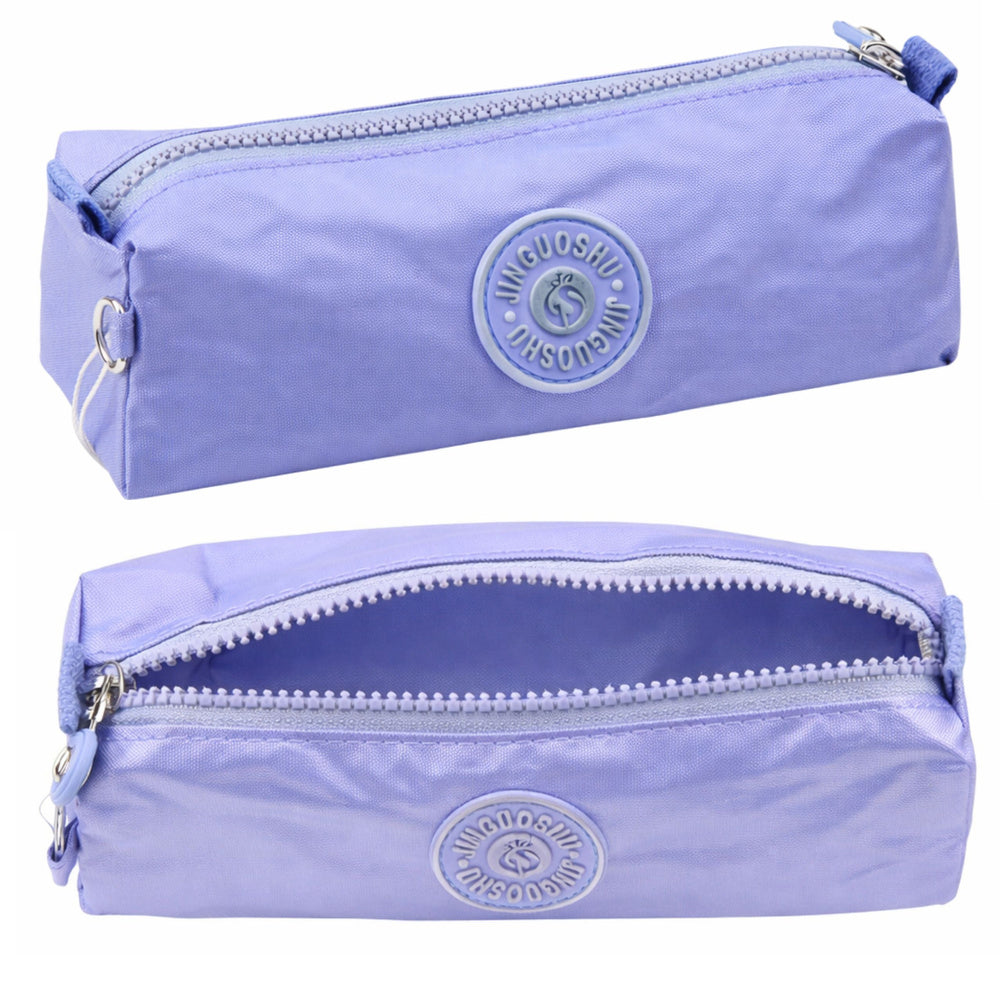 Pencil case for school, single compartment, blue, 21.5 cm
