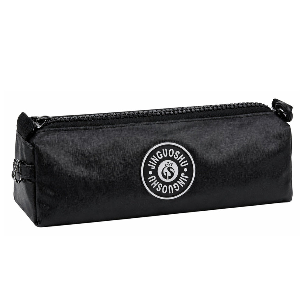 Pencil case for school, organizer, single compartment, black, 21.5 cm (2)