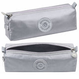 Pencil case for school, single compartment, grey, 21.5 cm