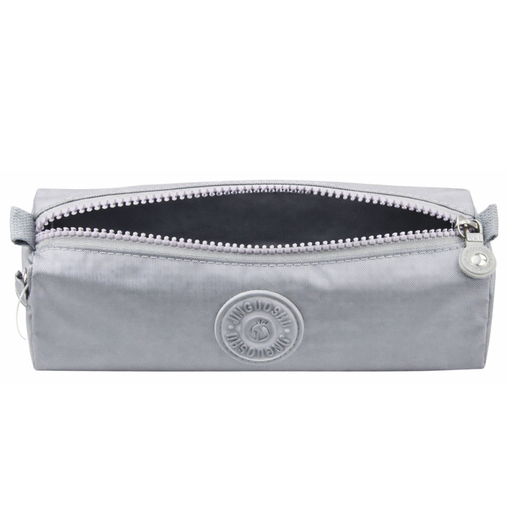 Pencil case for school, single compartment, grey, 21.5 cm (3)