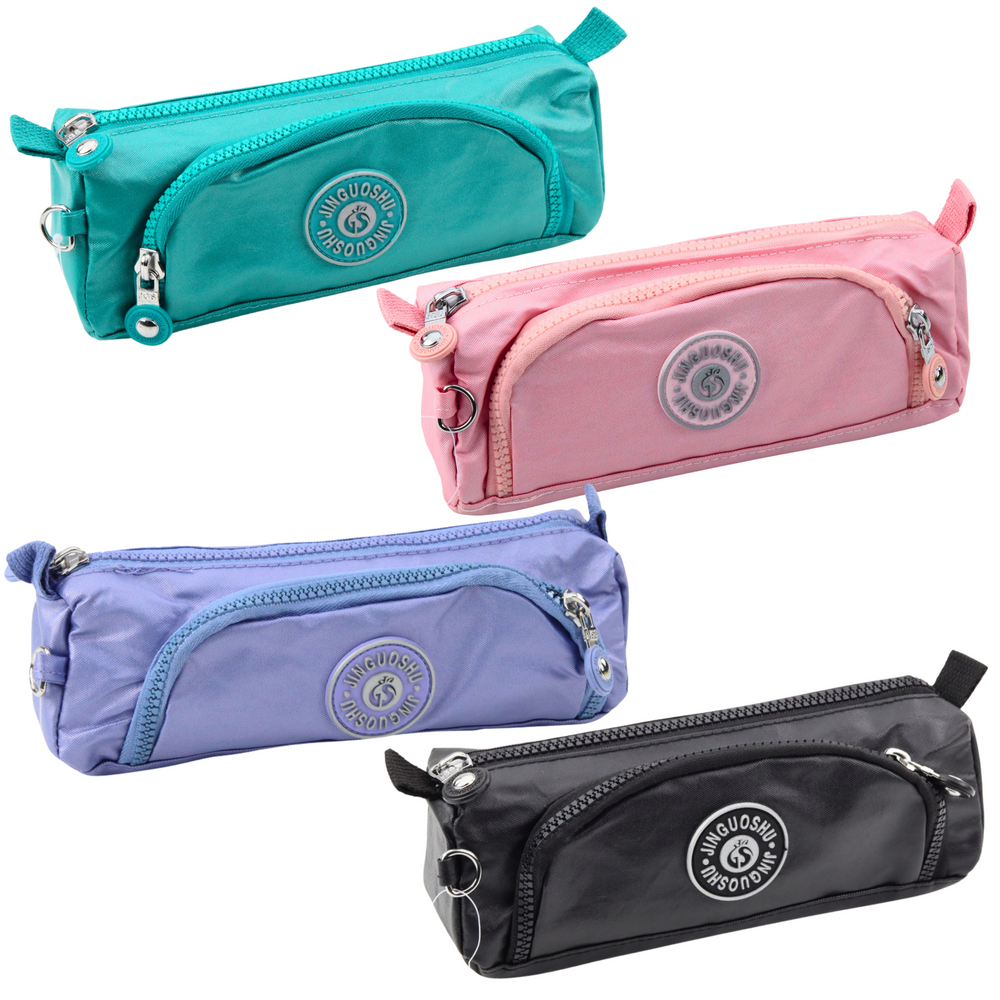 Pencil case for school, functional, two compartments, charm, mix