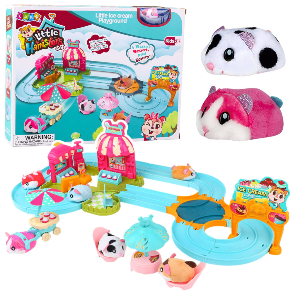 Interactive hamster track, ice cream parlor, café, battery-operated hamster