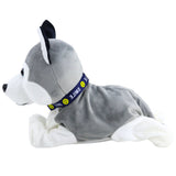 Battery-operated interactive plush husky dog that moves and makes sounds