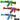 Pixel gun with weapon lights and sounds (blue, green, red), 39 cm