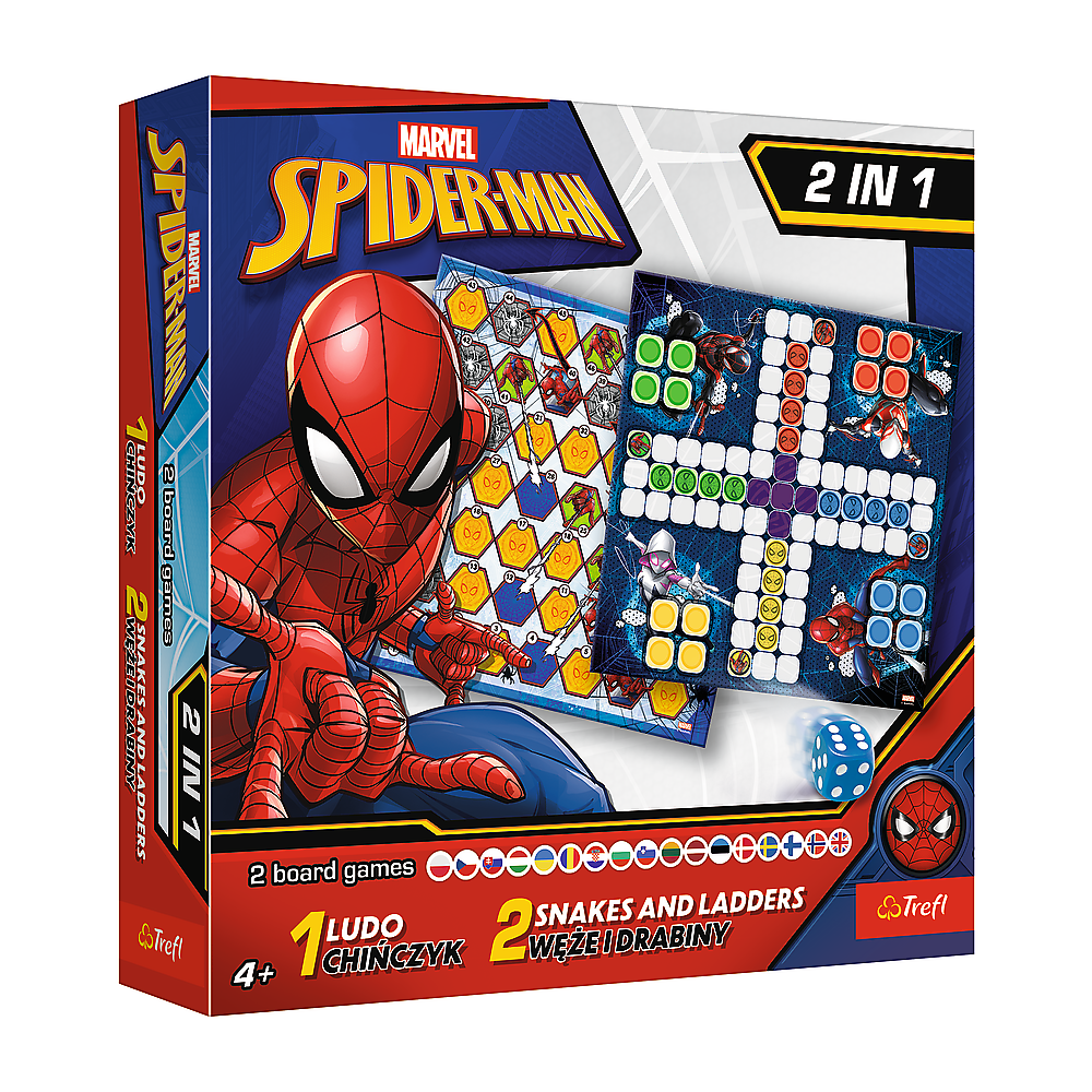 2-in-1 Game Chinese Checkers / Snakes and Ladders - Spider-Man Trefl 02419
