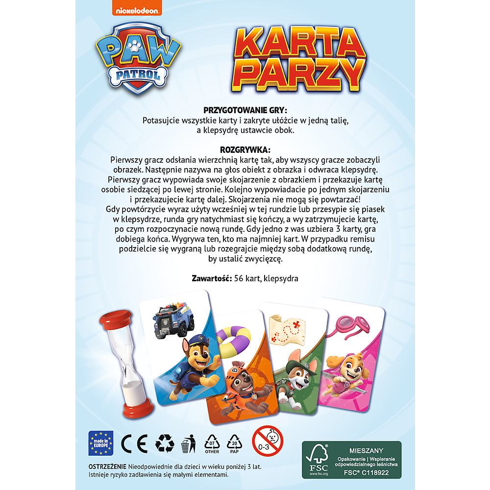 PAW Patrol Matching Pairs Card Game Trefl 02691 (2)