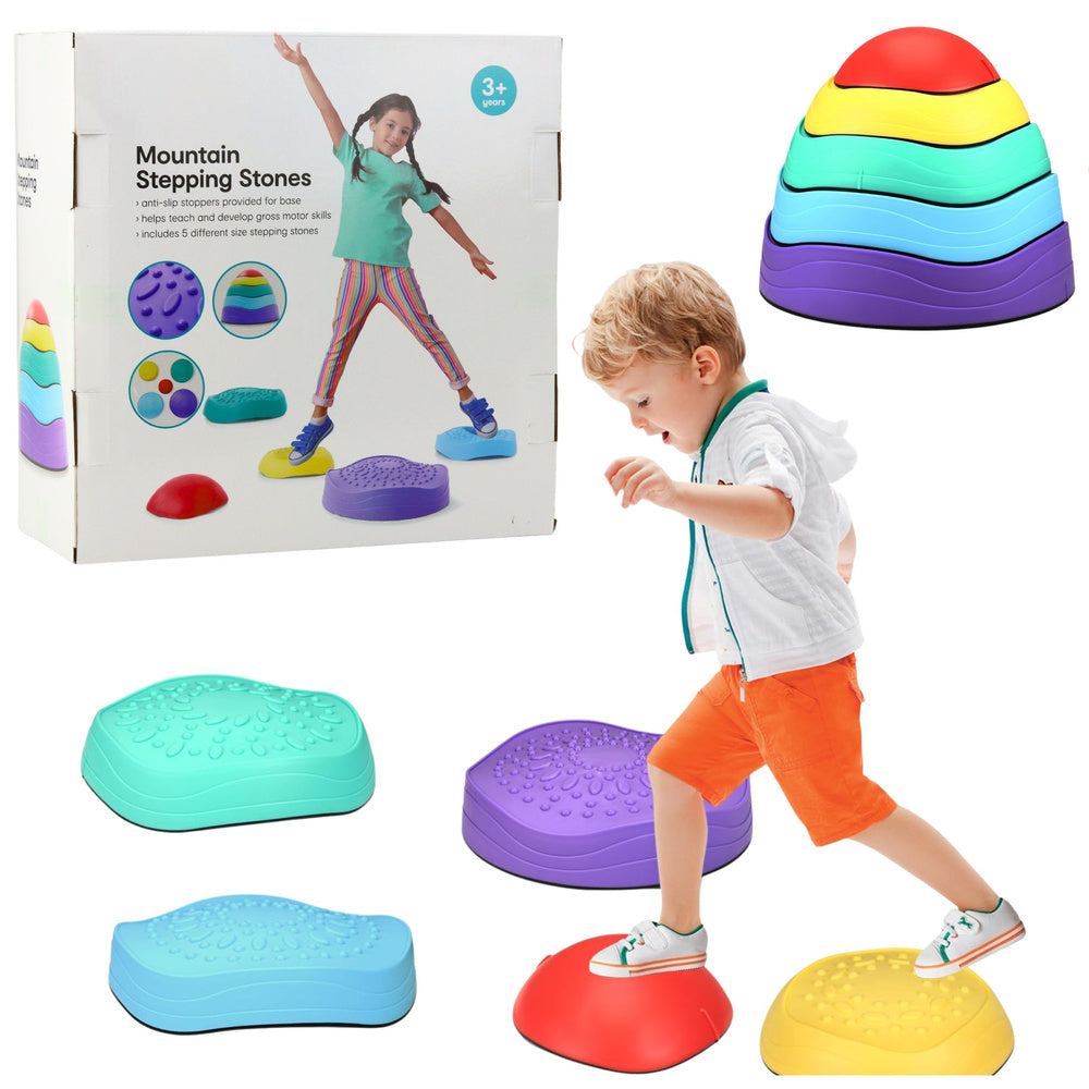 Sensory Path Balance Stones for Kids Colorful 5pcs