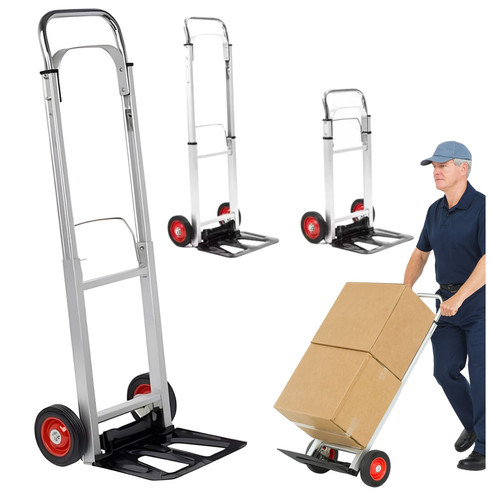 Foldable aluminum storage transport trolley, 90 kg