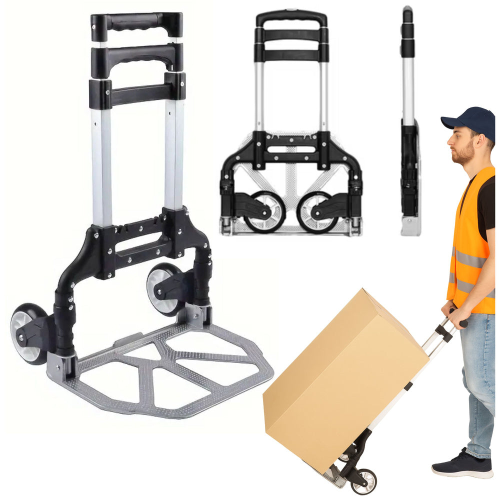 Lightweight, foldable aluminum transport trolley, 70 kg