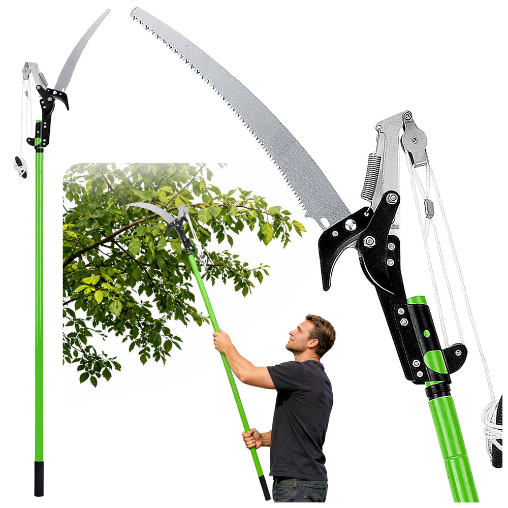 Telescopic pruning shears and branch saw 2-in-1 on a 125-240 cm pole