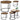 3-piece round coffee table set, vintage, natural wood, 51 cm, 40 cm, 30 cm