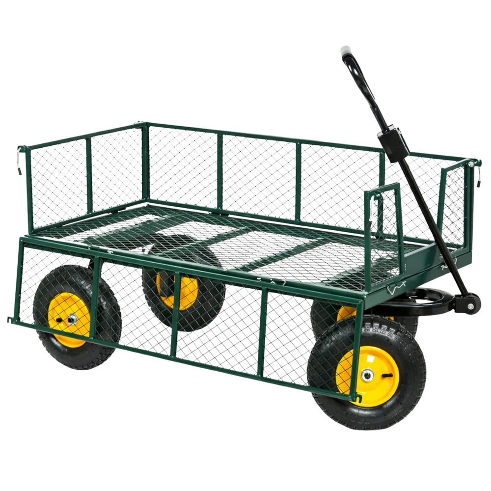Foldable garden transport wagon, steel trailer, 200 kg (2)