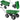 Garden transport cart with removable tipping tub, green, 120 kg