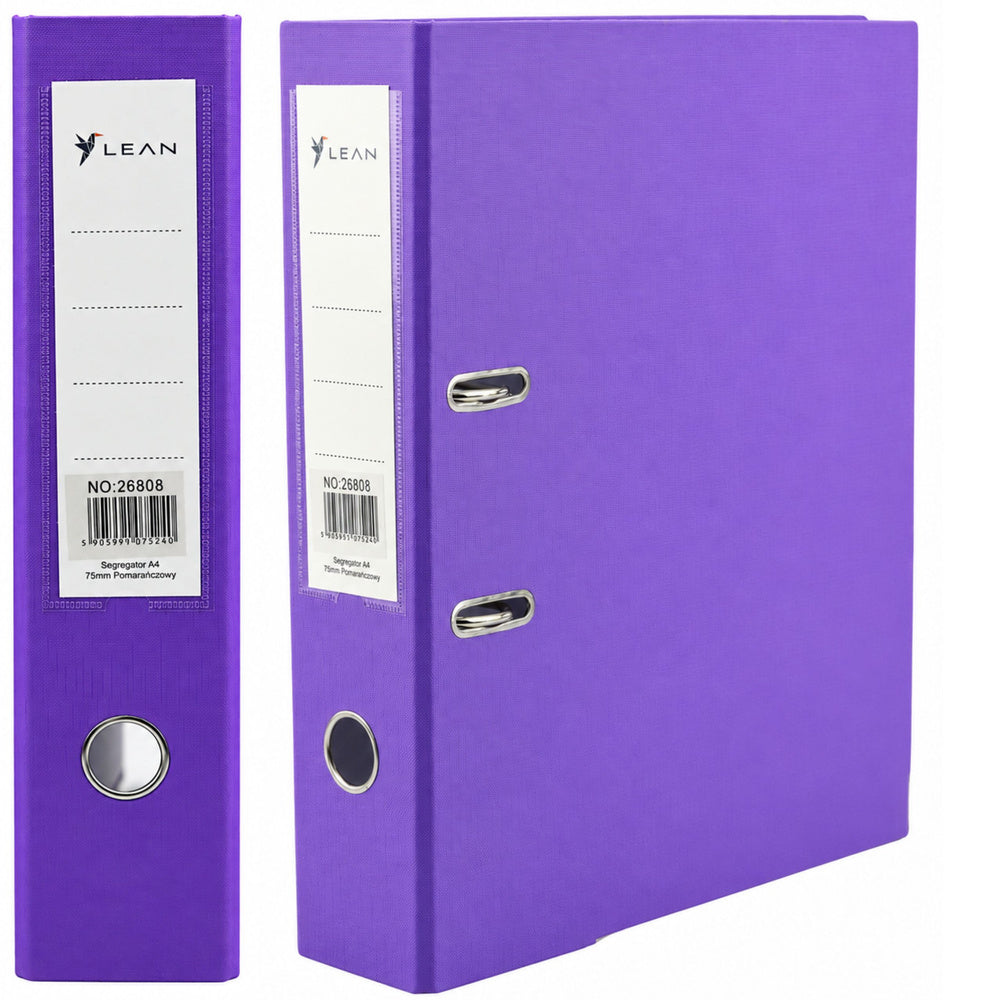 Lever arch file, A4/80 mm, violet
