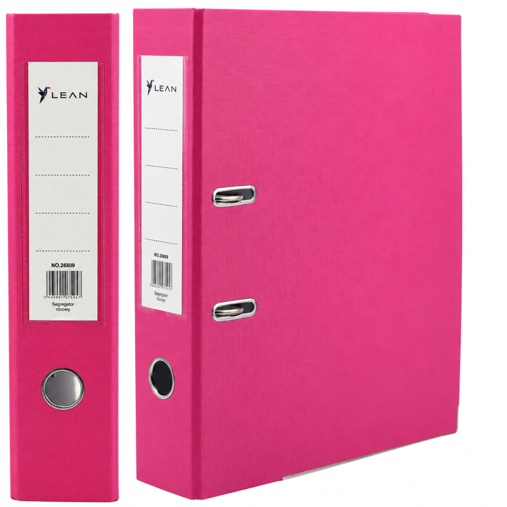 A4/80 mm lever arch file, pink