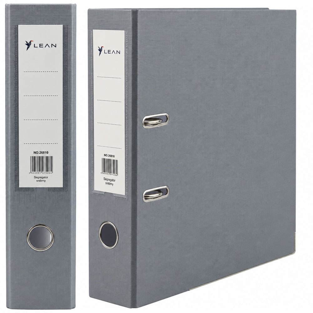 A4/80 mm lever arch file with silver lever mechanism