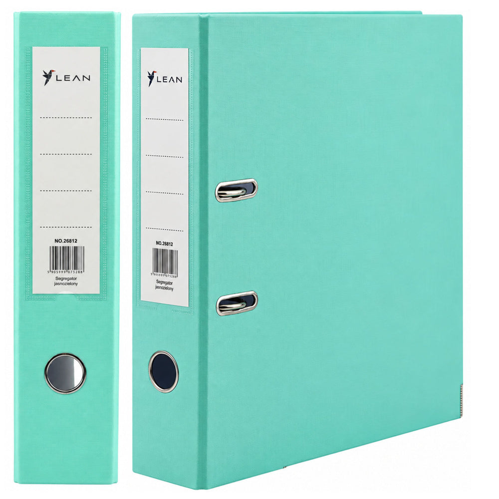 A4/80 mm document folder with turquoise lever arch mechanism