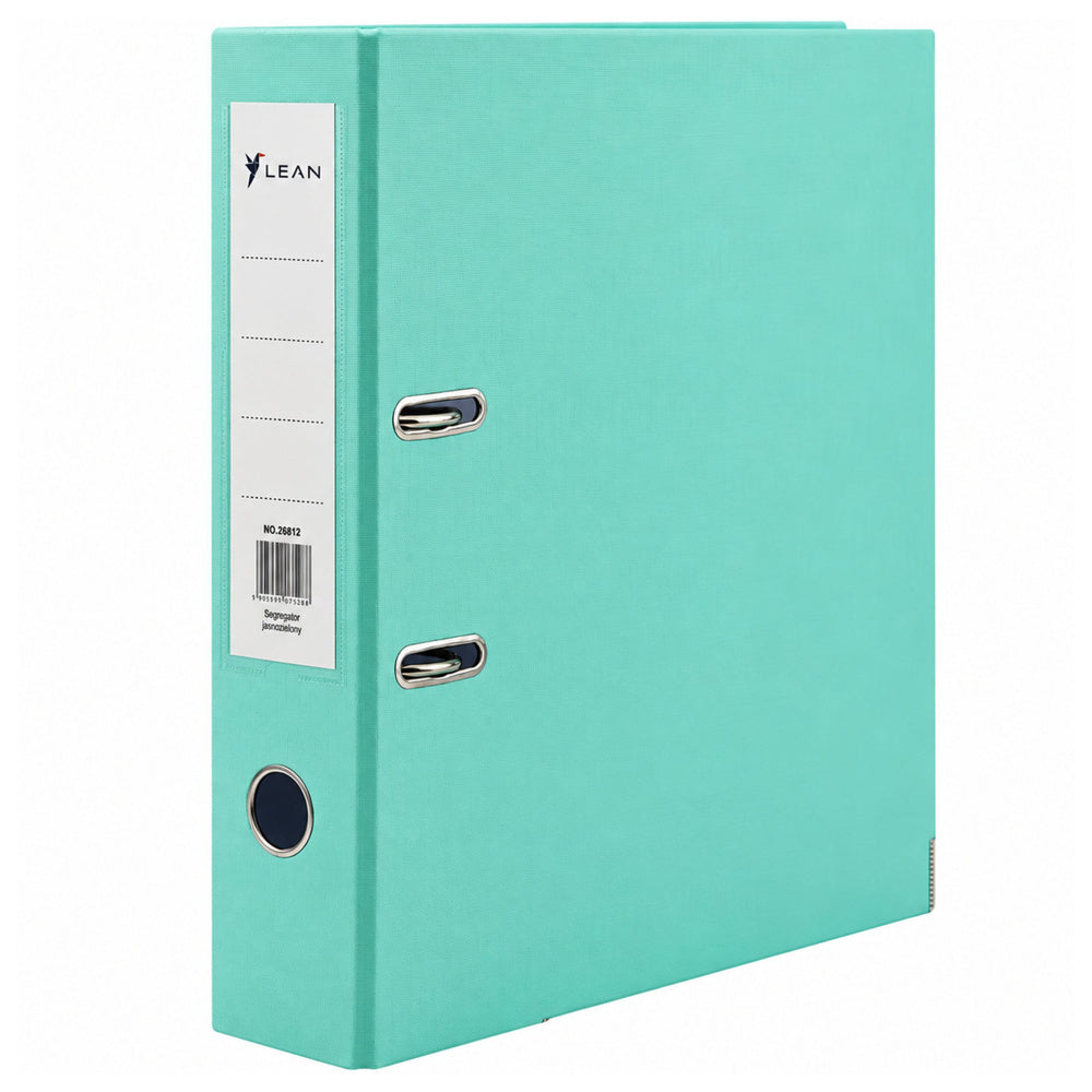 A4/80 mm document folder with turquoise lever arch mechanism (2)