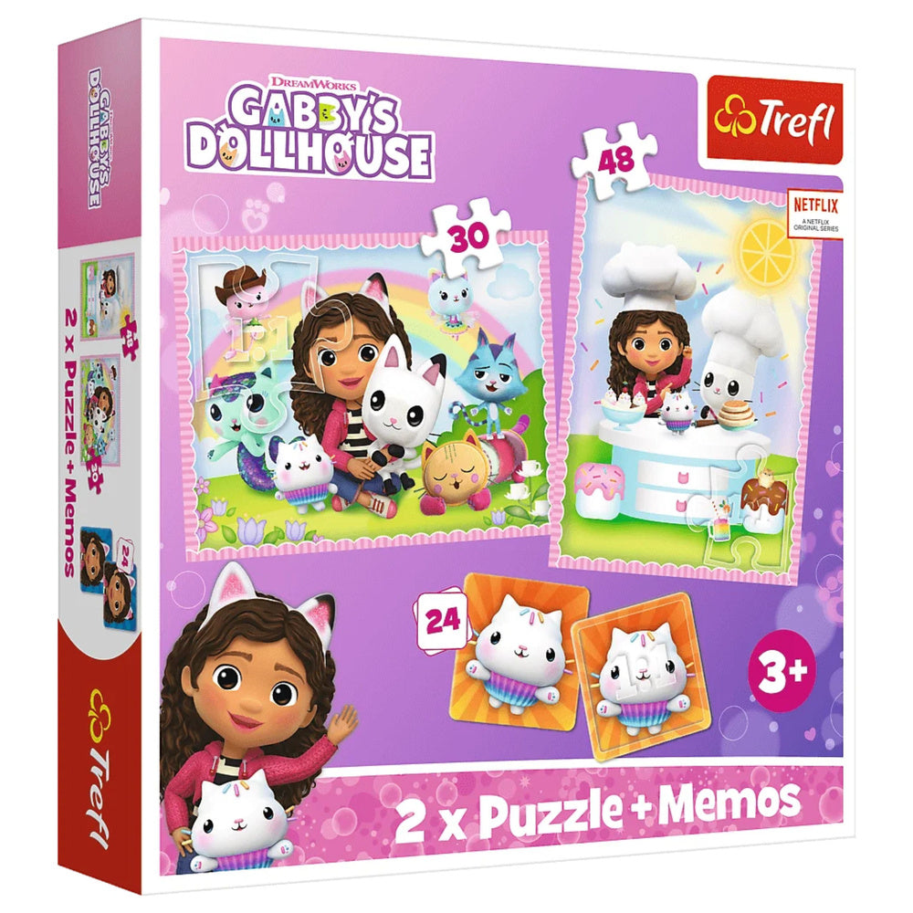 4-in-1 Puzzle Gabi and Her Cat Friend Gabi's Dollhouse Trefl 93382