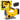Cordless toy jigsaw for children with lights and sounds, yellow