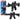 Toy rifle with mechanical firing sound, black 32cm