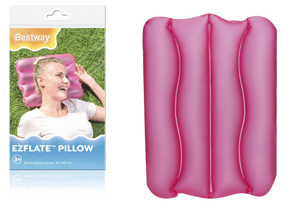 Inflatable pillow 38 x 25 cm pink Bestway 52127
