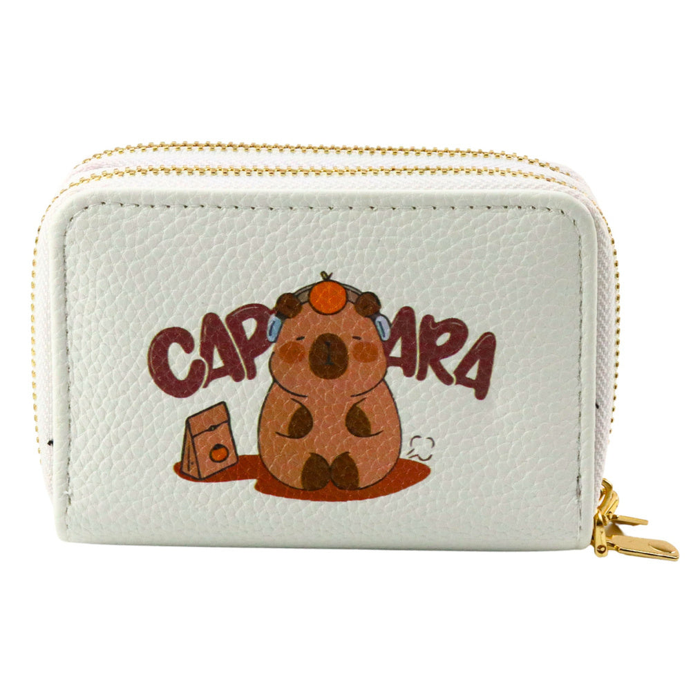 Bi-fold wallet with card slots, Capybara White, 12.5 x 8.5 cm (2)