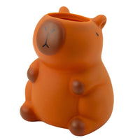Capybara pen holder figurine, brown, 10 x 7 cm (3)