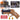 Miniature pistol for pellets and cartridges, black and brown, 13.5 cm