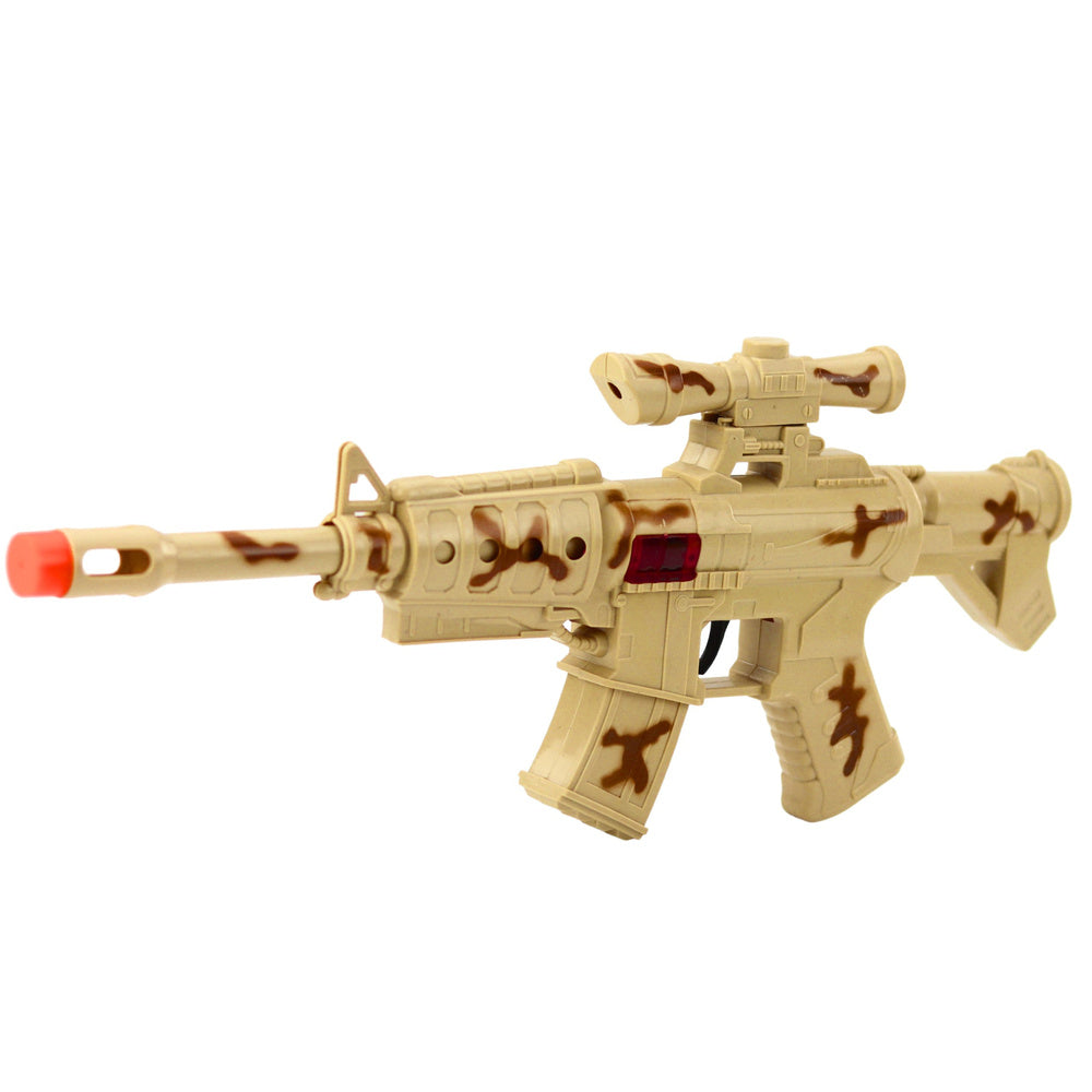 Militär-Gewehr-Set mit Gewehrzubehör Schussgeräusch Sand (2)