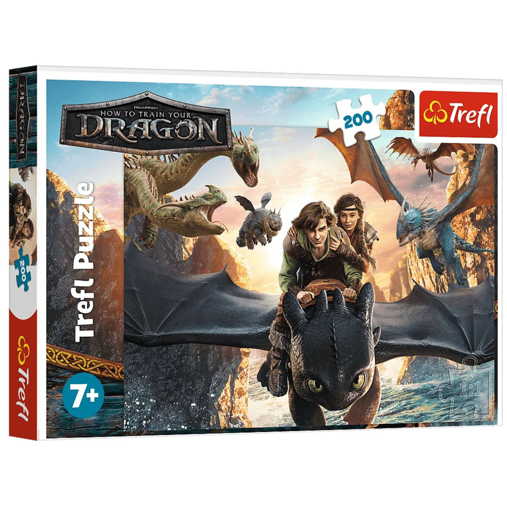 Puzzle 200 – Toothless and his friends Trefl 13348