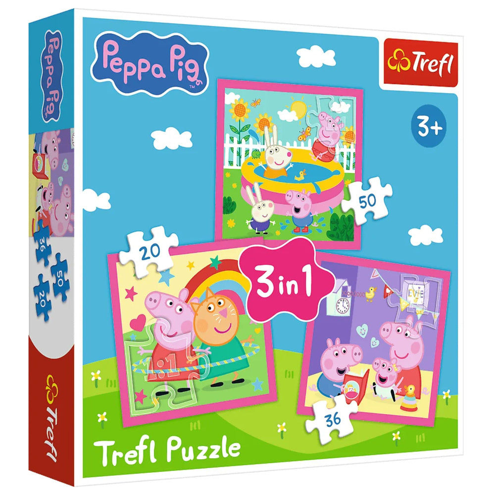 3-in-1 Puzzle – Peppa and Friends – Peppa Pig Trefl 34873