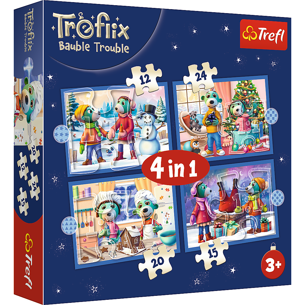 4-in-1 Puzzle – It’s Snowing at the Trefliks – Trefl 34657