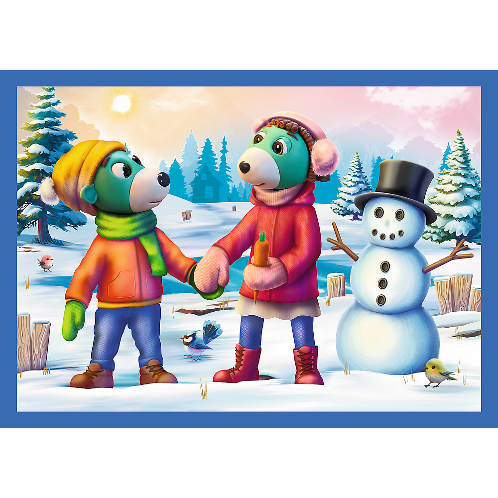 4-in-1 Puzzle – It’s Snowing at the Trefliks – Trefl 34657 (2)