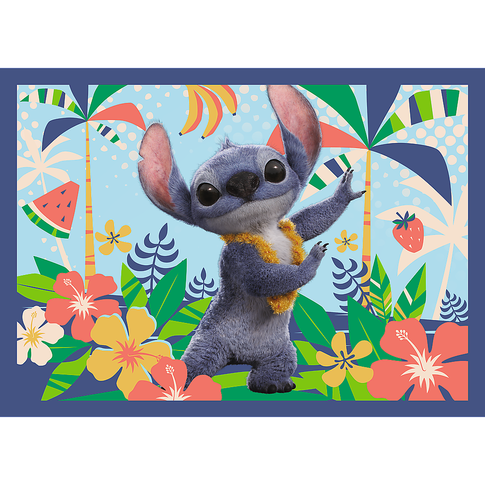 4-in-1 Puzzle – Vacation in Hawaii – Disney Stitch Trefl 34666 (2)