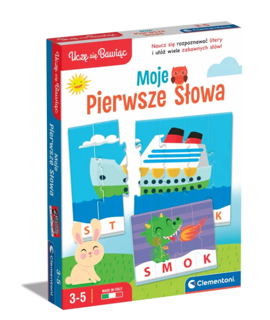Educational Puzzle Game: My First Words I learn while playing Polish language Clementoni 50770