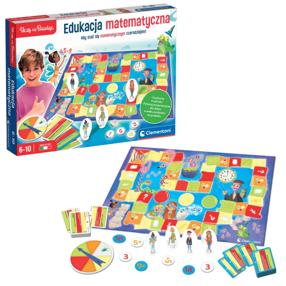 Board Game Mathematical Education Learning through Play Polish Language Clementoni 50778
