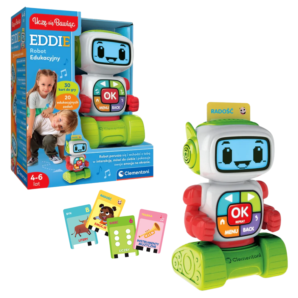 Eddie the Educational Robot Polish Language Playful Learning Clementoni 50411