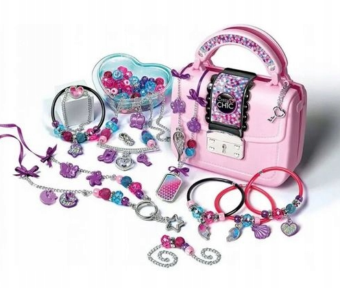 Crazy Chic DIY Set: Crazy Handbag with Beads & Bracelets Clementoni 17651 (2)