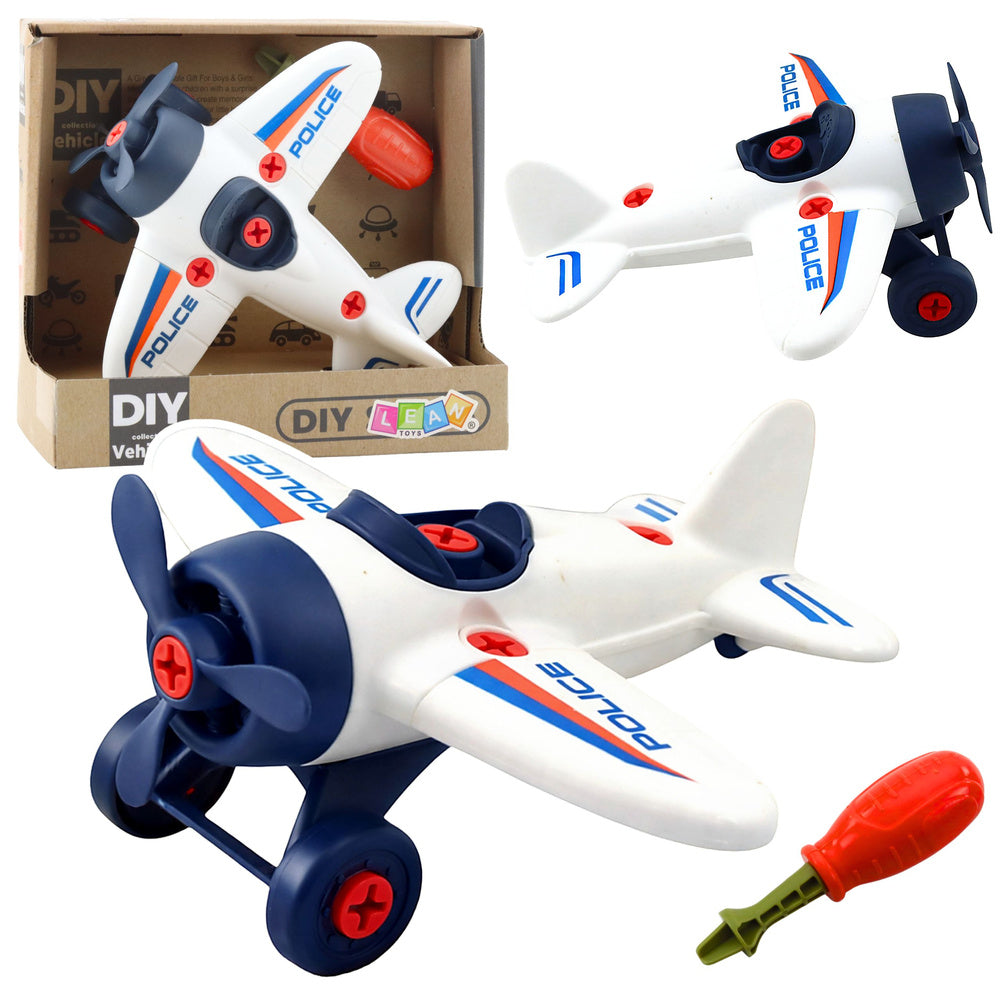 DIY creative set: screwdriver plane, police screwdriver