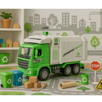 Garbage truck, city lights, noises, green (4)