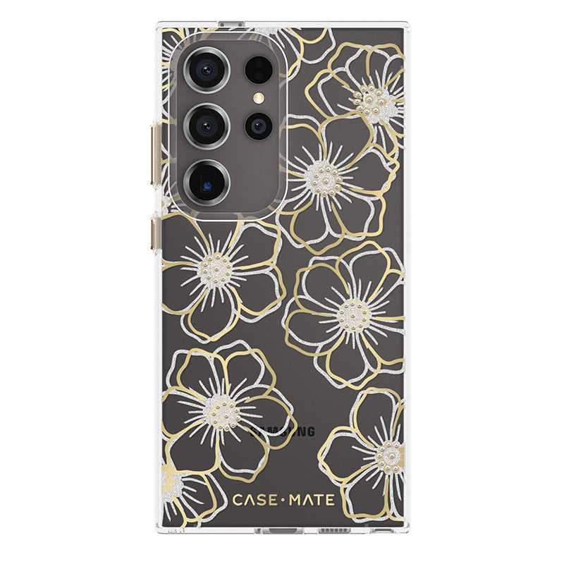 Case-Mate Floral Gems - case for Samsung Galaxy S24 Ultra (gold)