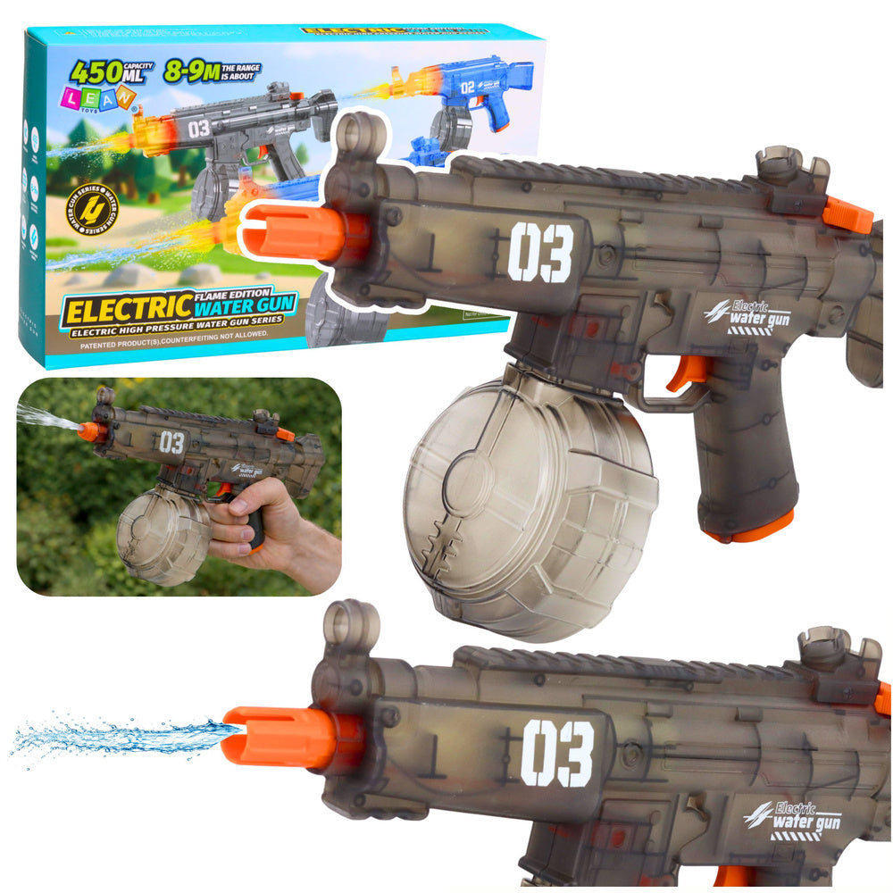 Electric water gun, automatic, black, range 8-9 m, 450 ml