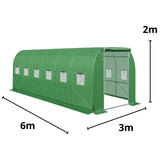 Foil Tunnel Garden Greenhouse PRO Frame 25 mm 6 x 3 x 2 m 18 m² (5)