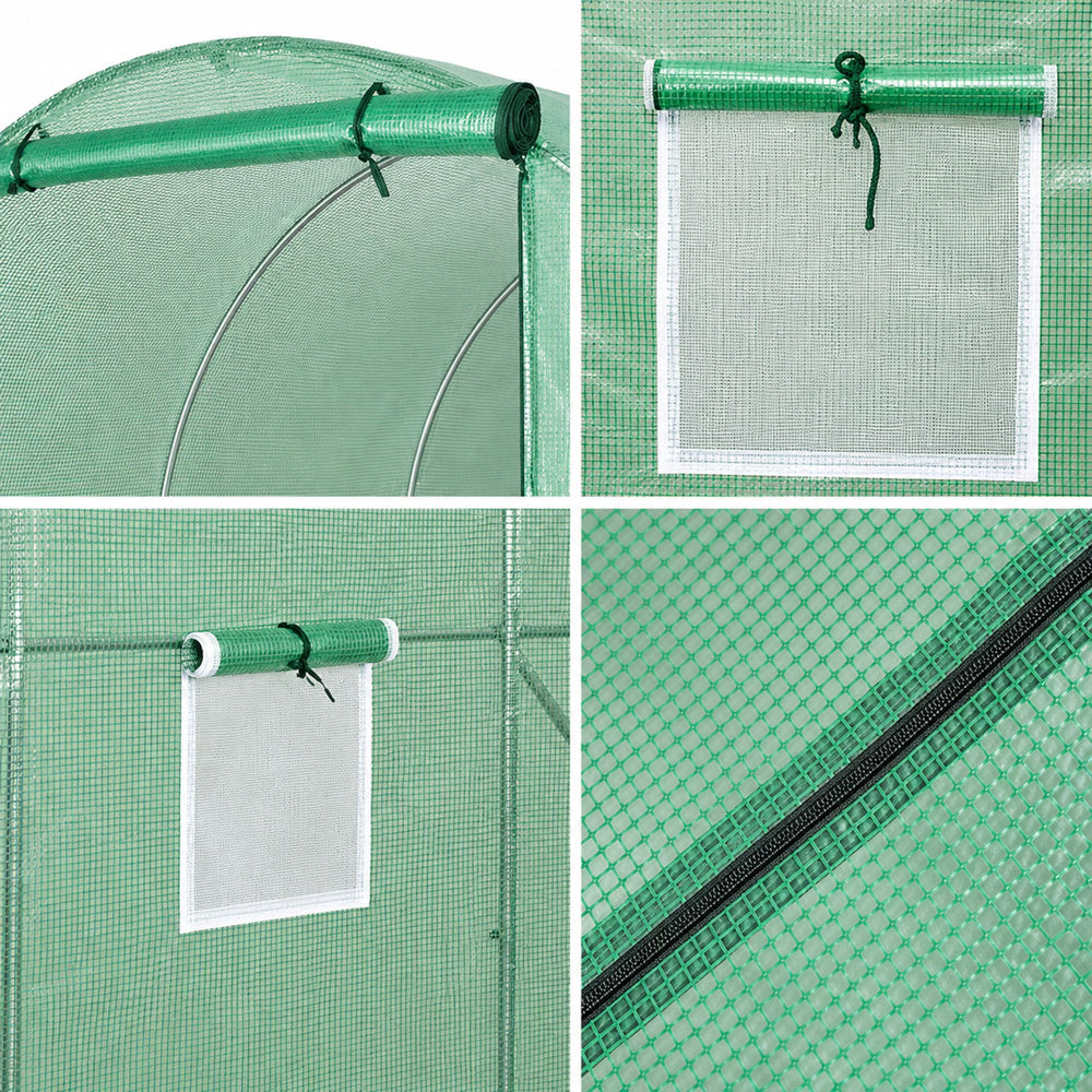 Foil Tunnel Garden Greenhouse PRO Frame 25 mm 6 x 3 x 2 m 18 m² (7)