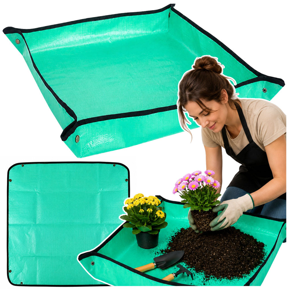 Gardening mat for repotting plants and flowers, 100 x 100 cm