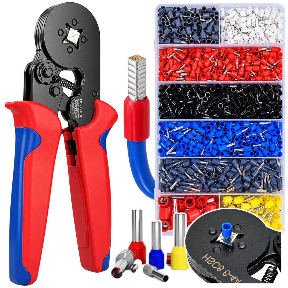 Crimping tool set for cable connectors and wire ferrules, 1800 pieces